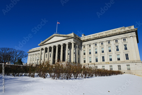 The Treasury Department in winter time - Washington D.C. United States