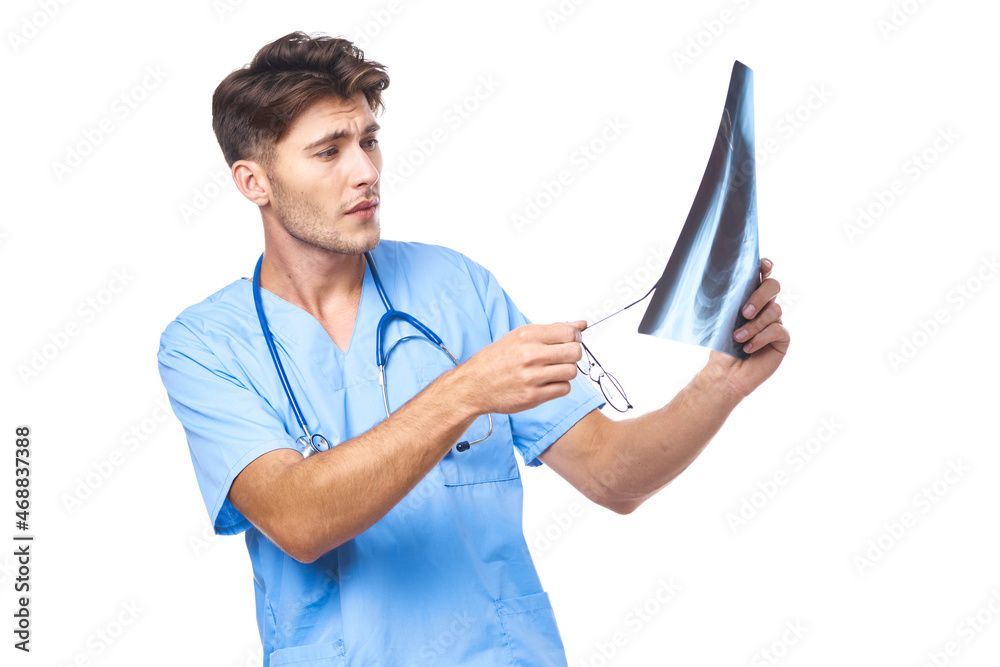 nurse x-ray diagnostics stethoscope examination work studio lifestyle nurse x-ray diagnostics stethoscope examination work studio lifestyle