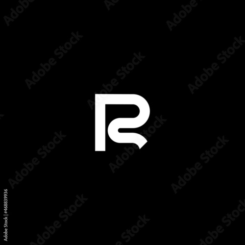Professional elegant latest artistic letter R logo icon  black and white color