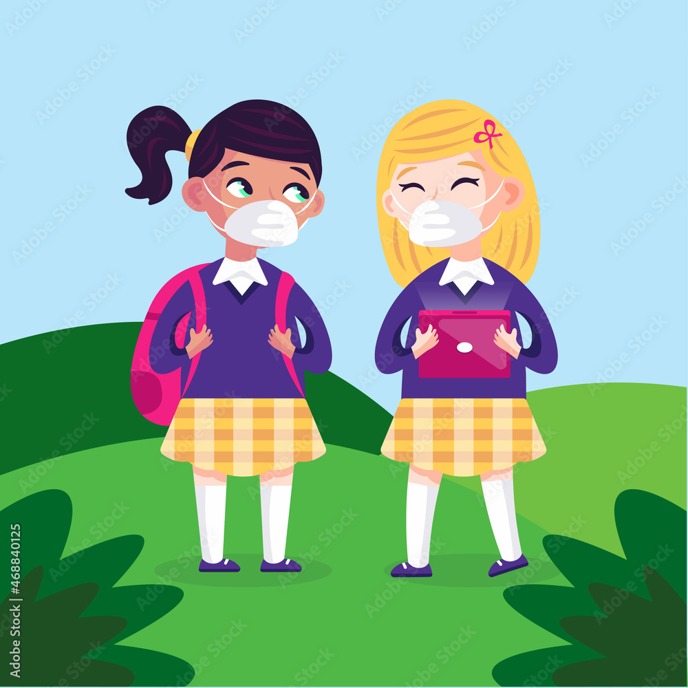 Back to the school illustration