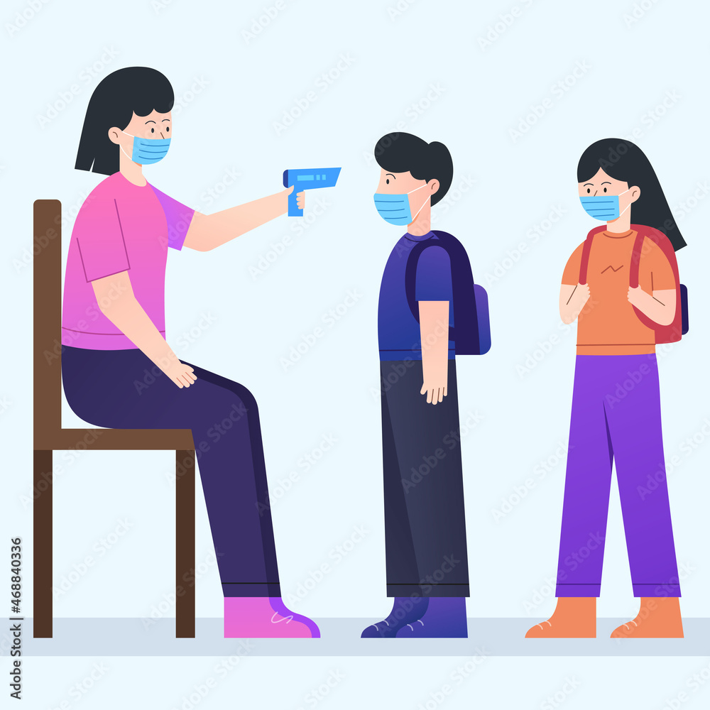 Back to the school illustration