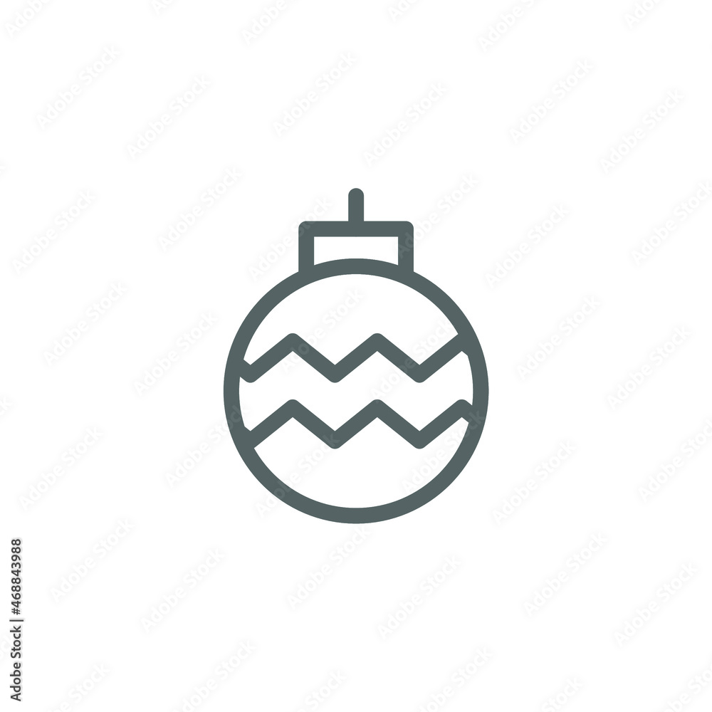 Obraz premium simple christmas icon on white background