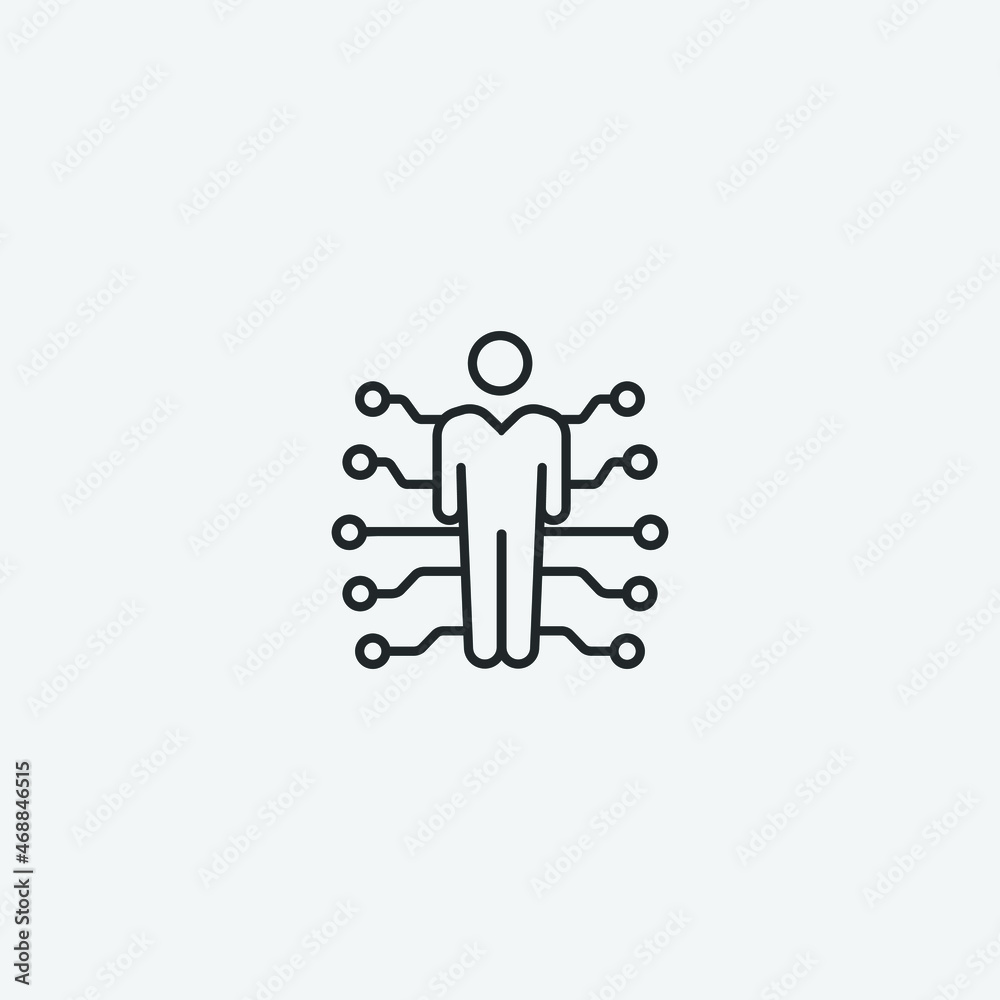 ai technology vector icon illustration sign ai technology vector icon illustration sign