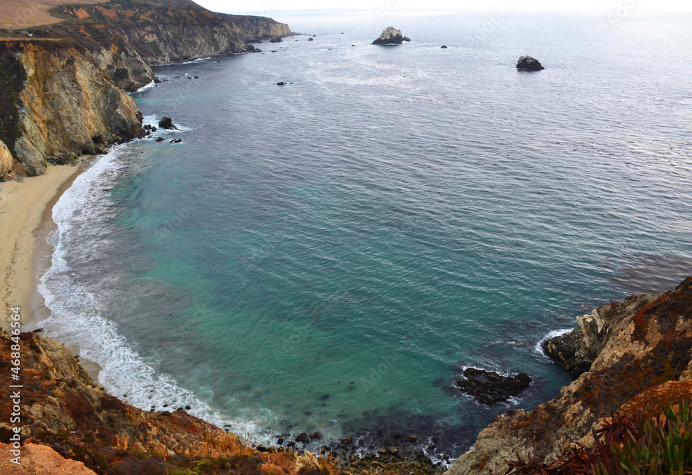 View of California's coastline along California State Route 1