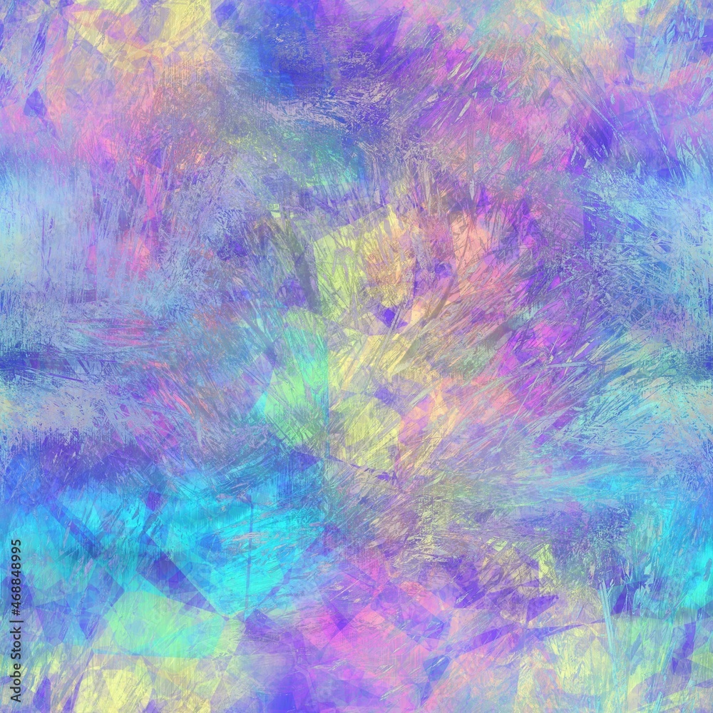Seamless iridescent rainbow light pattern for print. High quality illustration. Swirly mix of pastel colors resembling holographic foil. Fantasy spectrum mermaid fantastical pattern for print.
