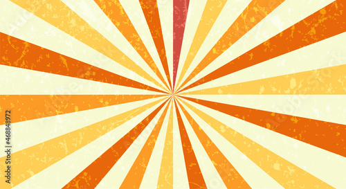 Sunburst or sun burst retro background. Ray stripes.
