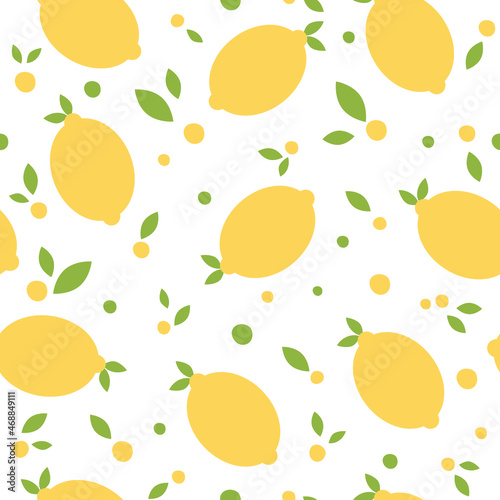 Lemon seamless pattern. Vector illustration. It can be used for wallpapers, wrapping, cards, patterns for clothes and other.