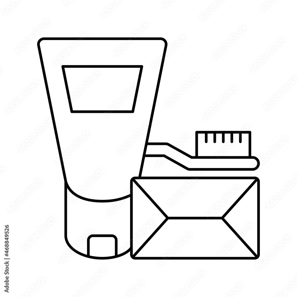 Natural brush and toothpaste icon Natural brush and toothpaste icon
