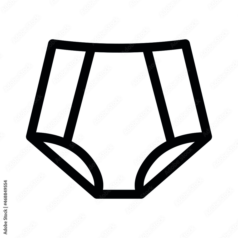 Control Briefs Panties icon on white background. Panties thin line icon ...