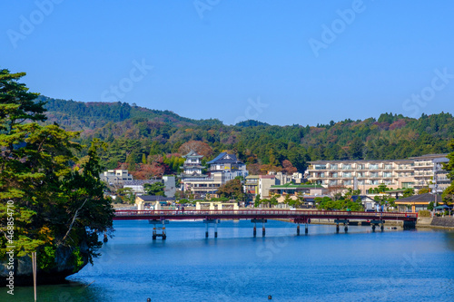 福浦島の天神埼からの福浦橋