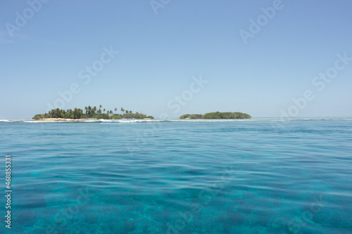 crystalline sea in maldives islands