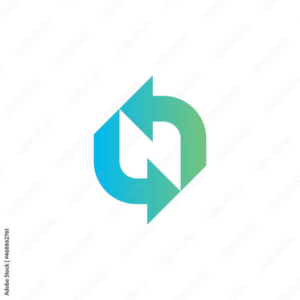 N Letter Alphabet Arrow Rotate Sync Recycle Vector Abstract Illustration Logo Icon Design Template Element N Letter Alphabet Arrow Rotate Sync Recycle Vector Abstract Illustration Logo Icon Design Template Element