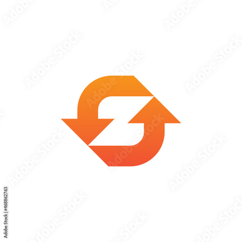 Free Download Z Letter Alphabet Arrow Rotate Sync Recycle Vector Abstract Illustration Logo Icon Design Template Element - GFXLoad