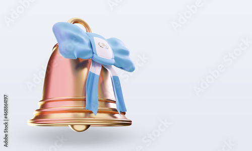 3d christmas bell Guatemala flag rendering left view