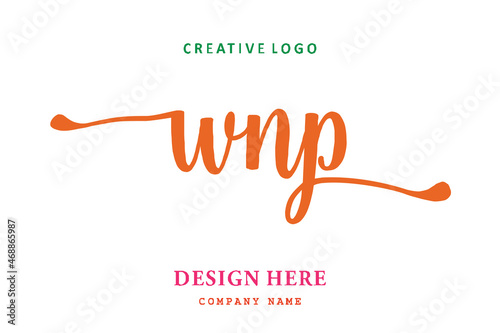 WNP lettering logo is simple, easy to understand and authoritative photo