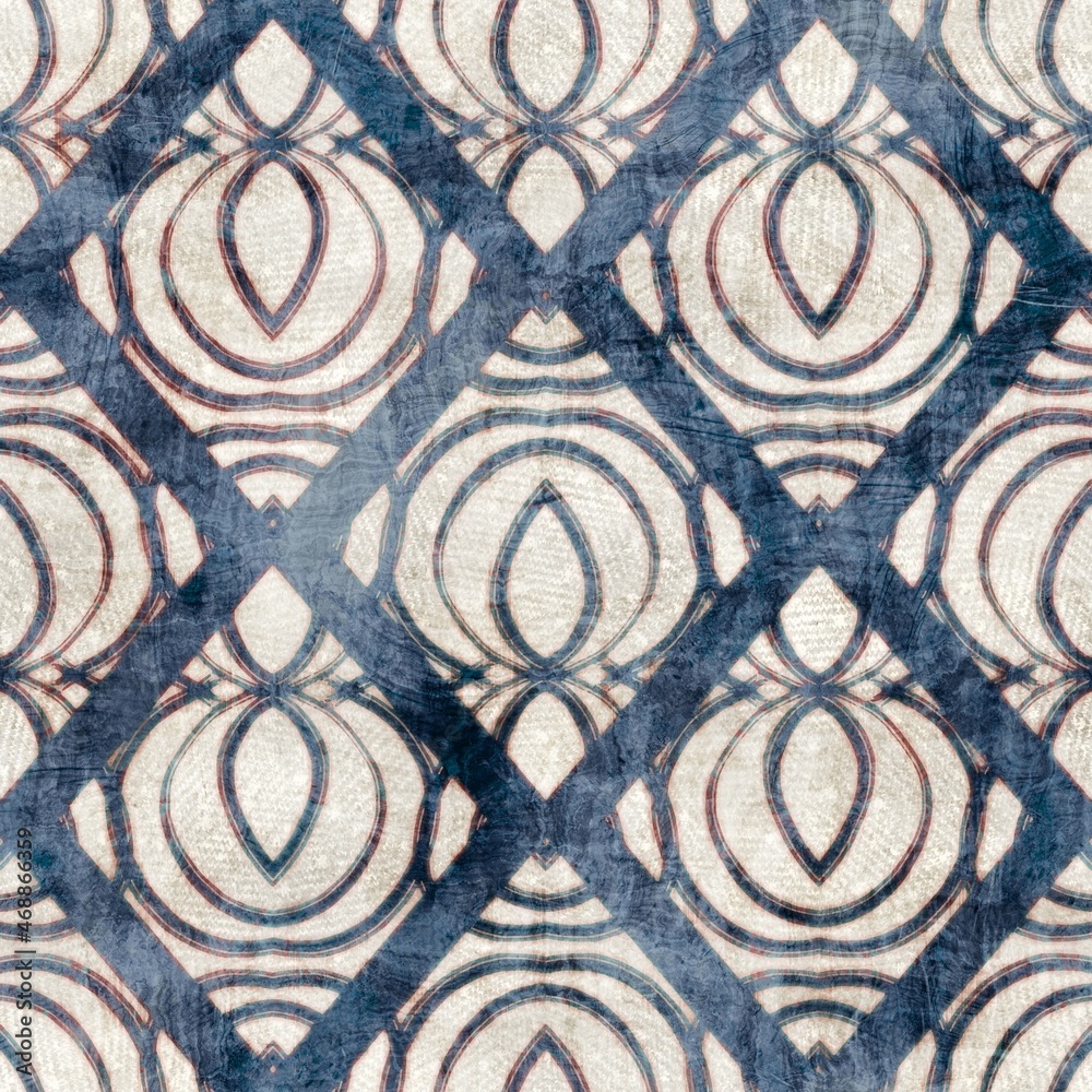 Seamless damask flourish motif Victorian-style surface pattern design for print. High-quality illustration. Luxurious fancy tapestry rug design for interior, wallpaper, or fabric. Navy blue and cream. Seamless damask flourish motif Victorian-style surface pattern design for print. High-quality illustration. Luxurious fancy tapestry rug design for interior, wallpaper, or fabric. Navy blue and cream.