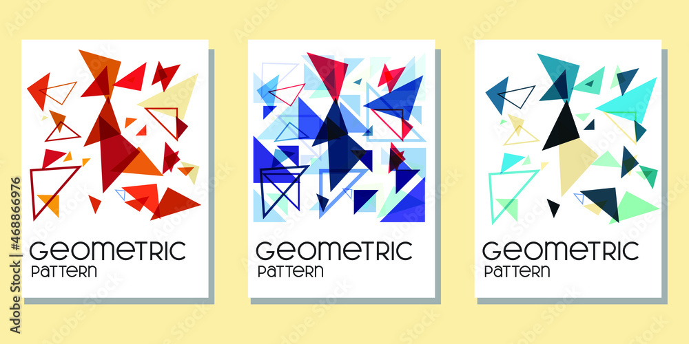 colorful geometric background for calendar, book cover, wall decor and tote bag