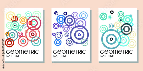 colorful geometric background for calendar, book cover, wall decor and tote bag