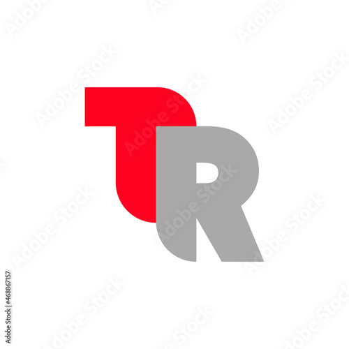 Abstract Initial Letter TR Logo applied for Business and Transportation logo design.