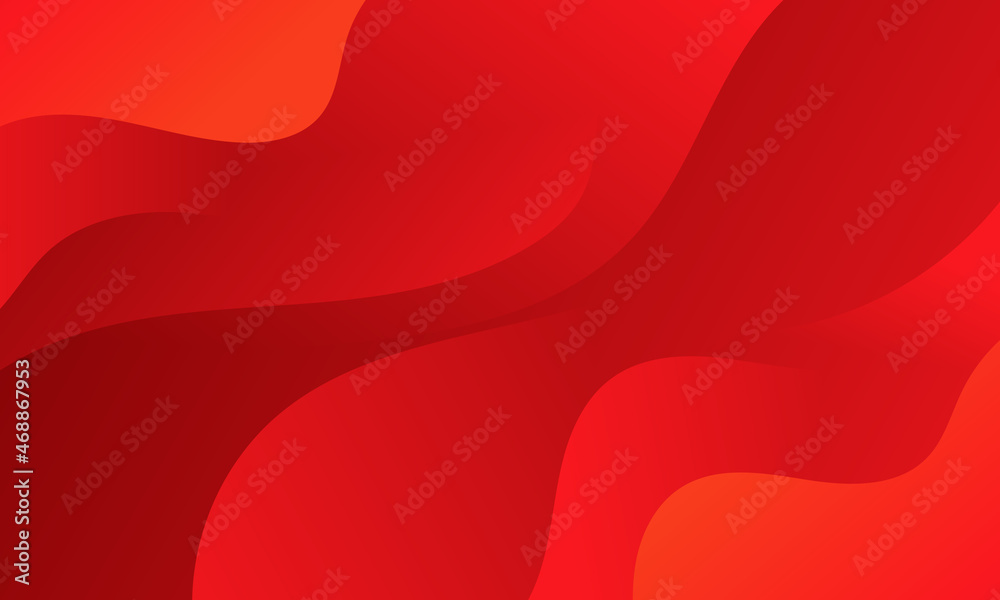 Abstract Red waves geometric background. Modern background design. gradient color. Fluid shapes composition. Fit for presentation design. website, banners, wallpapers, brochure, posters - obrazy, fototapety, plakaty 