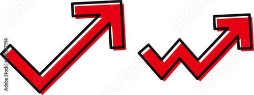 アップする矢印