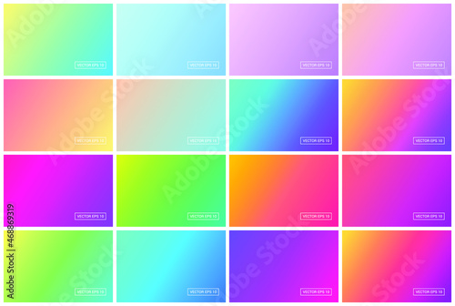 Abstract creative concept vector multicolor blurred background set. For Web and Mobile Applications, illustration template design, business infographic and social media, modern decoration. EPS 10