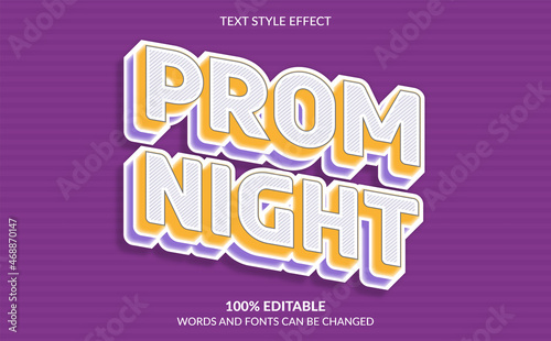 Editable text effect,  Prom night text style
