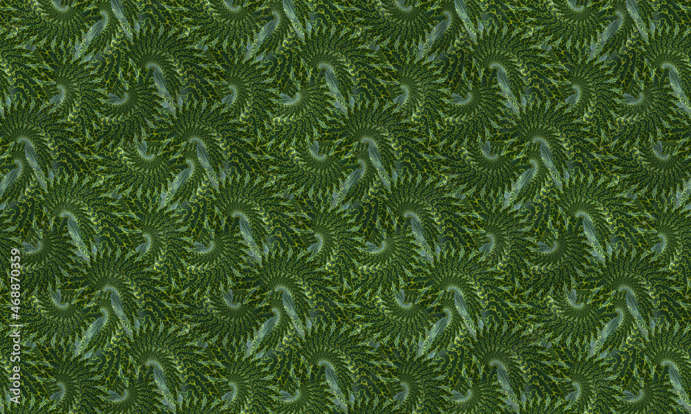 Abstract green leaf texture seamless pattern, nature background, tropical leaves