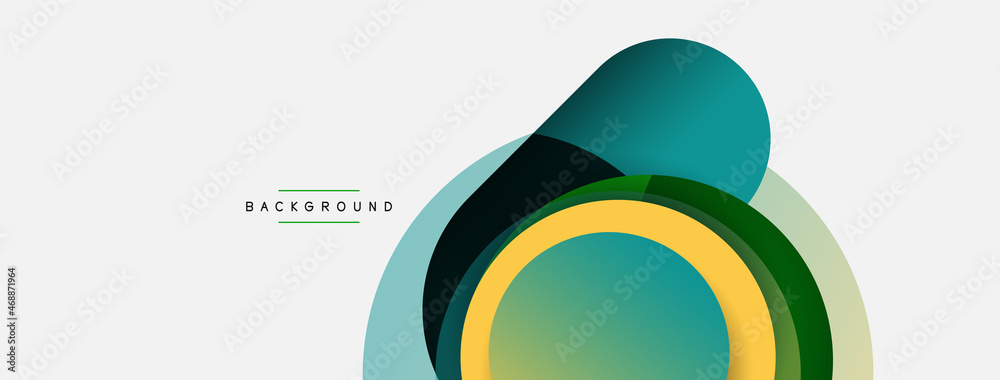 Vector round shapes circles minimal geometric background. Vector illustration for wallpaper banner background or landing page Vector round shapes circles minimal geometric background. Vector illustration for wallpaper banner background or landing page
