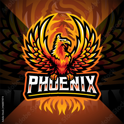 Phoenix esport mascot logo design