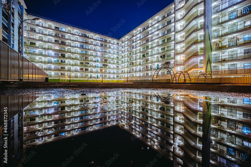 NAM SHAN Estate, a public housing estate in SHEK KIP MEI, HONG KONG.