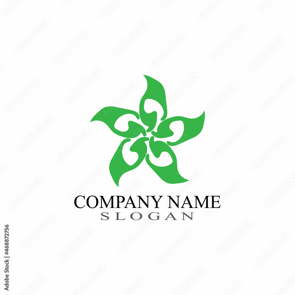 Leaf Nature Logo Design Template Vector