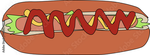 ホットドッグのイラスト素材