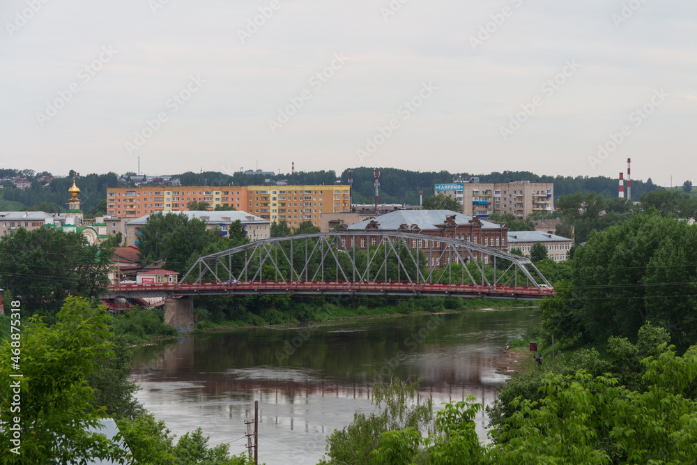 railway bridge in the city of Kungur