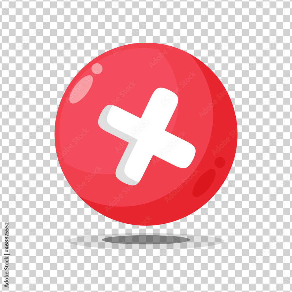 Decline sign button on blank background Decline sign button on blank background