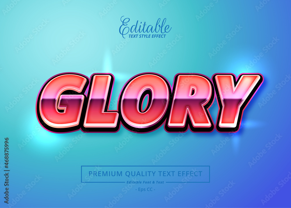 Glory Editable Text Style Effect Glory Editable Text Style Effect