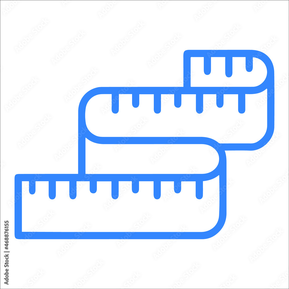 Measuring tape or stay fit icon Measuring tape or stay fit icon