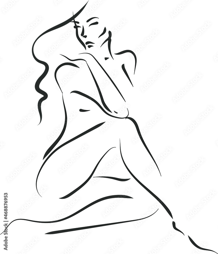profile of a girl contour drawing lineart. logo beauty salon. vector illustration isolated white background. empty space for text. lettering the words beauty. profile of a girl contour drawing lineart. logo beauty salon. vector illustration isolated white background. empty space for text. lettering the words beauty.