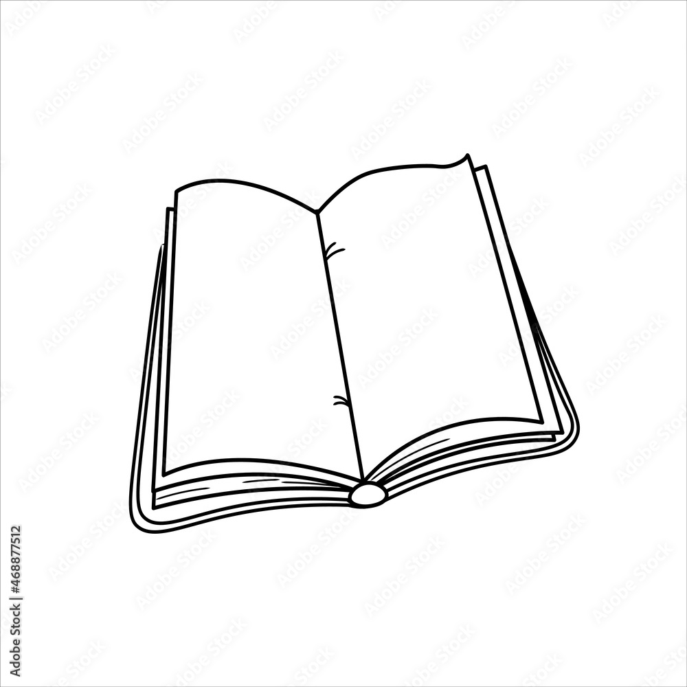 an open notebook. empty space for copying. vector illustration isolated on a white background. an open notebook. empty space for copying. vector illustration isolated on a white background.