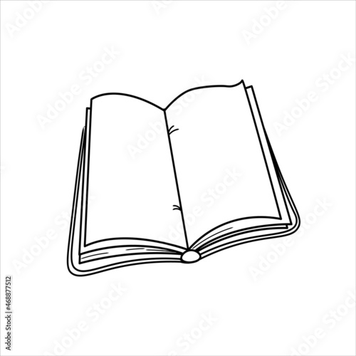 an open notebook. empty space for copying. vector illustration isolated on a white background.