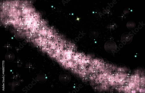 キラキラ　宇宙　銀河　イラスト　背景