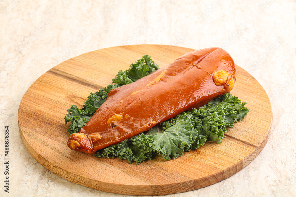 Smoked chicken breast for snack Smoked chicken breast for snack