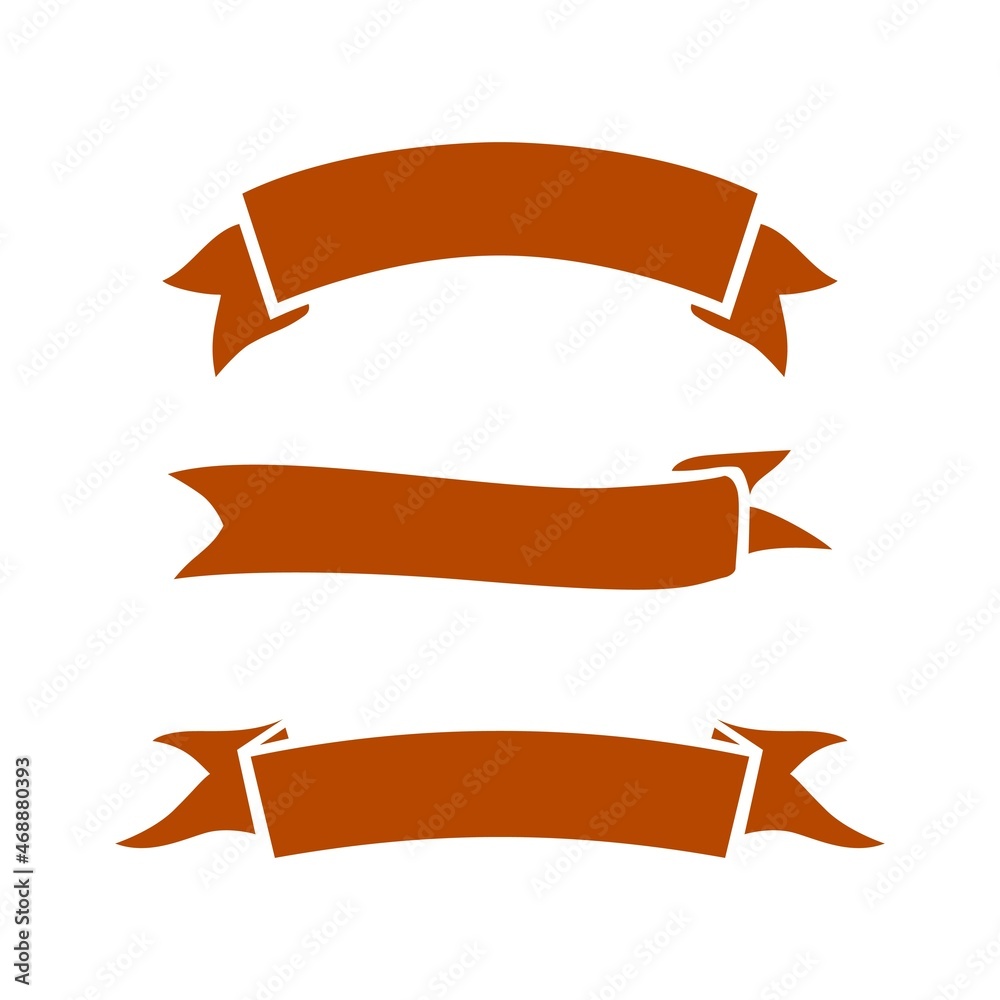 Set of Simple Ribbon for Headline Template Set of Simple Ribbon for Headline Template