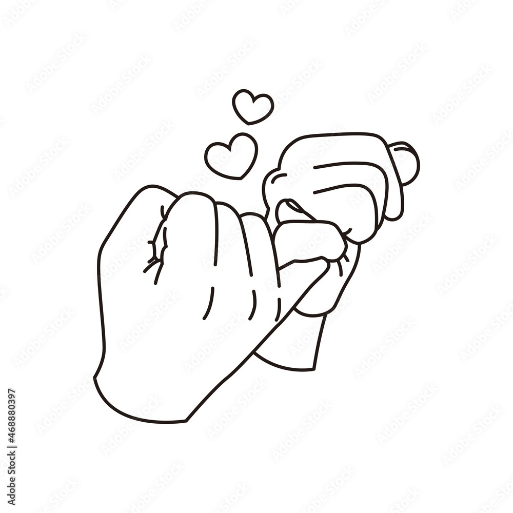 The Little Finger Makes A Promise To A Partner Two handed Pinky