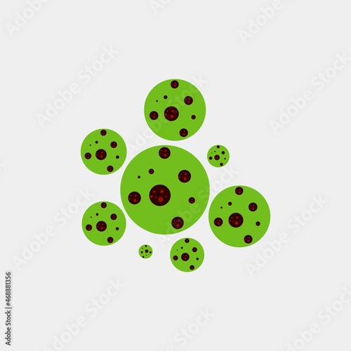 Coronavirus disease symbol vector illustration.  COVID-19 sign design. Virus icon set design.
