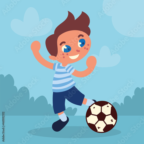 boy with football ball