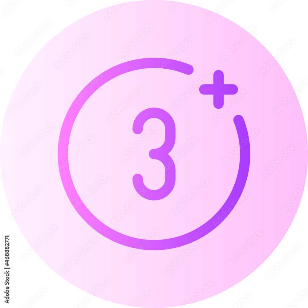 Age limit gradient icon Age limit gradient icon