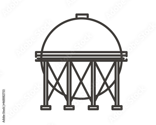 倉庫や工場、トラックやフォークリフトなどのベクターイラスト素材／工場／倉庫／運搬／運送／シンプル／シルエット