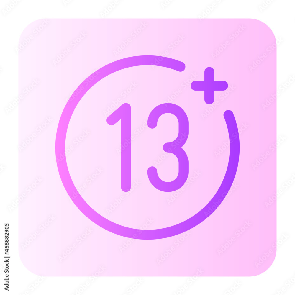 Age limit gradient icon Age limit gradient icon