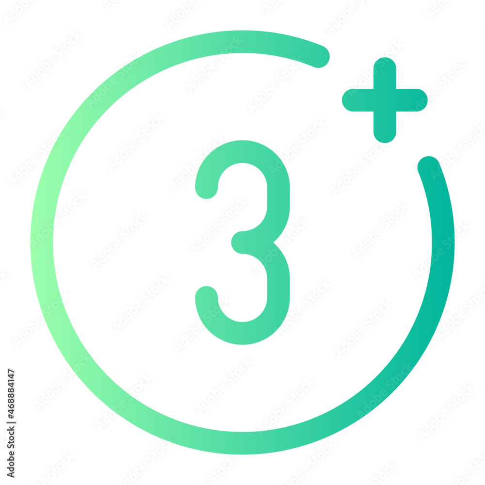 Age limit gradient icon Age limit gradient icon